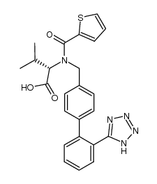L-Valine, N-[[2'-(2H-tetrazol-5-yl)[1,1'-biphenyl]-4-yl]methyl]-N-(2-thienylcarbonyl)- 结构式