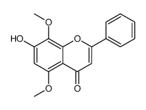 7-羟基-5,8-二甲氧基-2-苯基-4H-1-苯并吡喃-4-酮 结构式