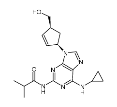 Propanamide, N-[6-(cyclopropylamino)-9-[(1R,4S)-4-(hydroxymethyl)-2-cyclopenten-1-yl]-9H-purin-2-yl]-2-methyl- 结构式