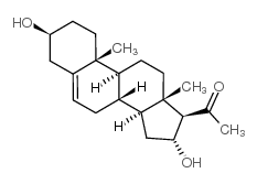 (3β,16α)-3,16-二羟基孕甾-5-烯-20-酮 结构式