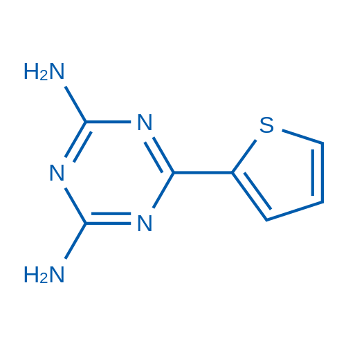 6-(噻吩-2-基)-1,3,5-三嗪-2,4-二胺 结构式