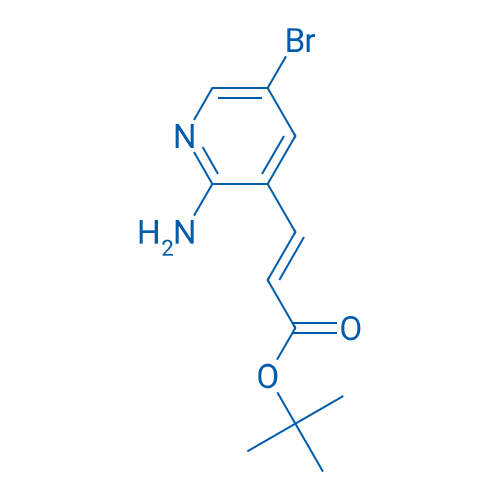 2-Propenoic acid, 3-(2-amino-5-bromo-3-pyridinyl)-, 1,1-dimethylethyl ester, (2E)- 结构式