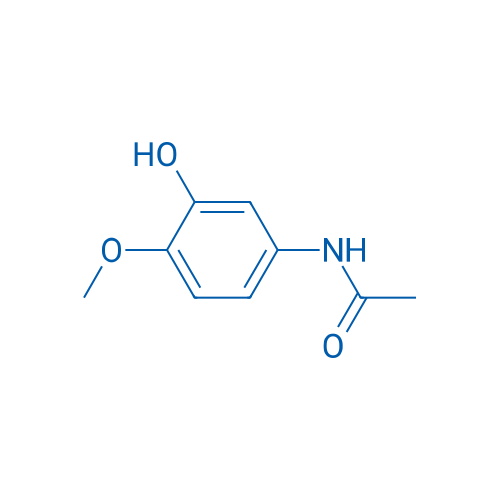 N-(3-羟基-4-甲氧基苯基)乙酰胺 结构式