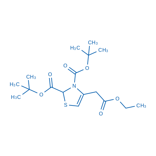 TERT-BUTYL 2-(TERT-BUTOXYCARBONYL)-4-(2-ETHOXY-2-OXOETHYL)THIAZOLE-3(2H)-CARBOXYLATE 结构式