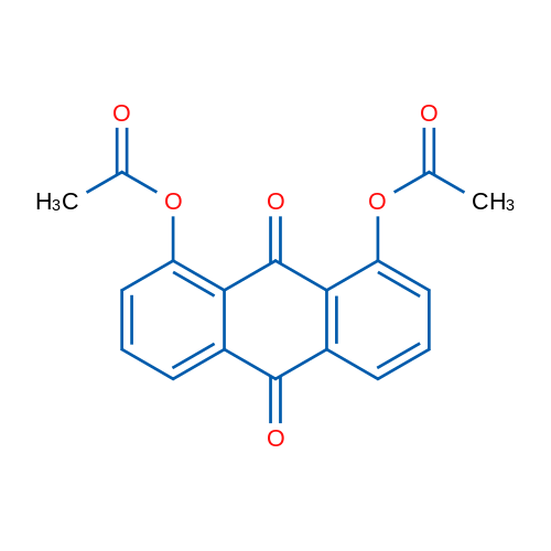 1,8-二乙酰氧基蒽醌 结构式