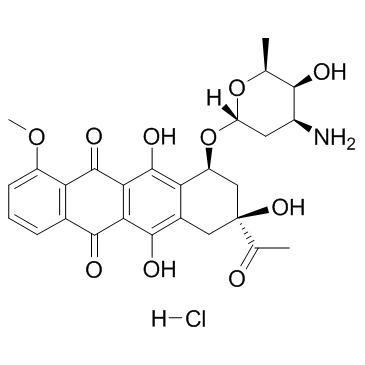 盐酸柔红霉素 结构式