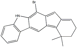 2-溴-7,7-二甲基-5,7-二氢茚并[2,1-B]咔唑 结构式