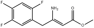 (Z)-3-氨基-4-(2,4,5-三氟苯基)-2-丁烯酸甲酯 结构式