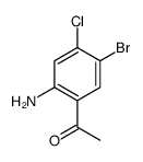 1-(2-氨基-5-溴-4-氯苯基)-乙酮 结构式