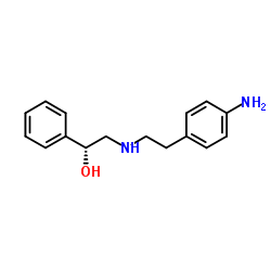 (R)-2-((4-氨基苯乙基)氨基)-1-苯基乙醇 结构式