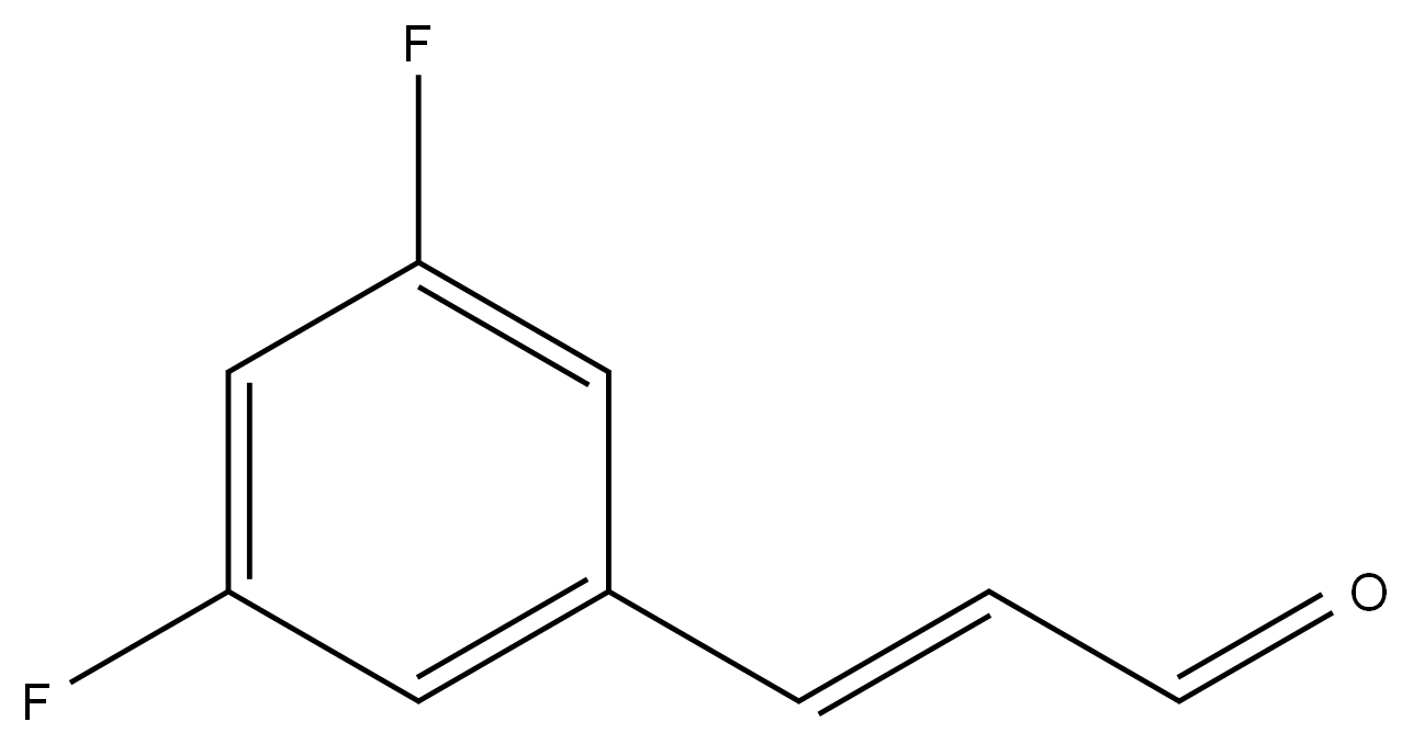 (E)-3-(3,5-二氟苯基)丙烯醛 结构式