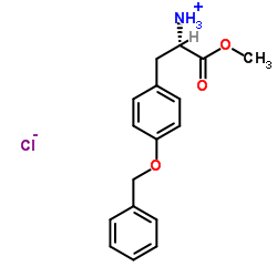 O-苄基-L-酪氨酸甲酯盐酸盐 结构式