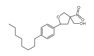3-Furanmethanol, tetrahydro-3-nitro-5-(4-octylphenyl)- 结构式