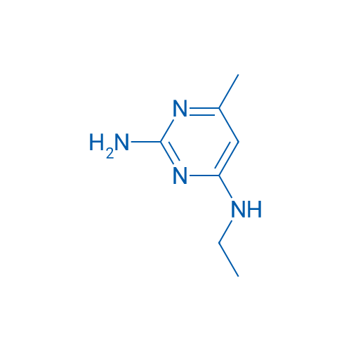 2-氨基-4-甲基-6-乙基氨基嘧啶 结构式