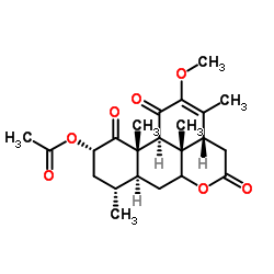 黄苦木素B乙酸酯 结构式