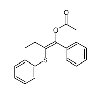 Benzenemethanol, α-[1-(phenylthio)propylidene]-, acetate, (E)- (9CI) 结构式