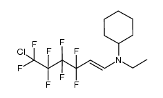N-(6-氯-3,3,4,4,5,5,6,6-八氟-1-己烯-1-基)-N-乙基环己胺 结构式