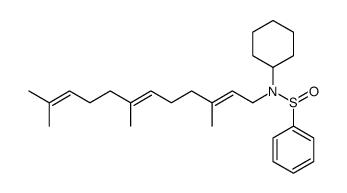Benzenesulfinamide, N-cyclohexyl-N-(3,7,11-trimethyl-2,6,10-dodecatrien-1-yl)- 结构式