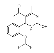 5-乙酰基-4-[2-(二氟甲氧基)苯基]-6-甲基-3,4-二氢-1H-嘧啶-2-酮 结构式