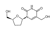 3'-脱氧-α-羟基胸苷 结构式
