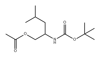 氨基甲酸 N-[1-[(乙酰氧基)甲基]-3-甲基丁基]-1,1-二甲基乙酯 结构式