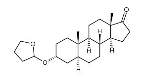 Androstan-17-one, 3-[(tetrahydro-2-furanyl)oxy]-, (3α,5α)- (9CI) 结构式