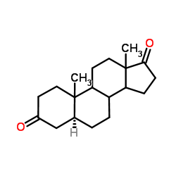 5α-雄甾烷二酮 结构式