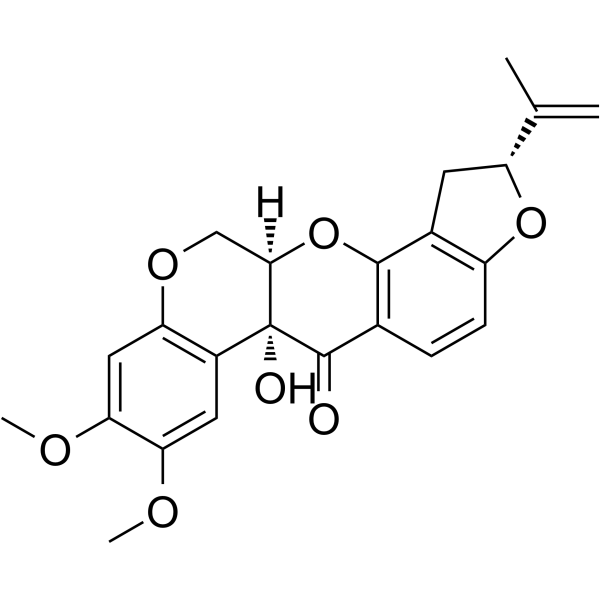 12α-羟基鱼藤酮 结构式