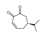 3-Cycloheptene-1,2-dione,6-(1-methylethyl)-,(6S)-(9CI) 结构式
