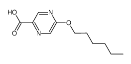 5-己氧基吡嗪-2-羧酸 结构式