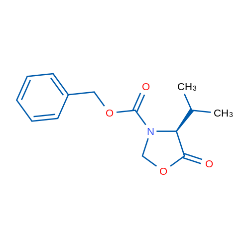 (S)-苯甲基 4-异丙基-5-氧亚基噁唑烷-3-甲酸基酯 结构式