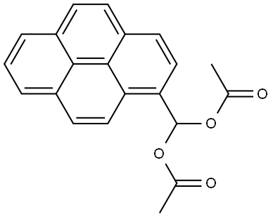 1-(1-芘基)甲烷二醇 1,1-二乙酸酯 结构式