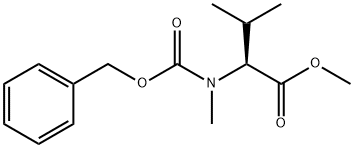N-甲基-N-[(苯基甲氧基)羰基]-L-缬氨酸甲酯 结构式