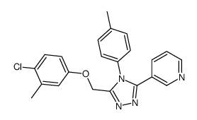 Pyridine, 3-[5-[(4-chloro-3-methylphenoxy)methyl]-4-(4-methylphenyl)-4H-1,2,4-triazol-3-yl]- 结构式