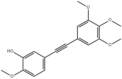 2-甲氧基-5-[2-(3,4,5-三甲氧基苯基)乙炔基]苯酚 结构式