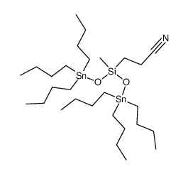 Propanenitrile, 3-[methylbis[(tributylstannyl)oxy]silyl]- 结构式