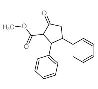 5-氧代-2,3-二苯基环戊烷羧酸甲酯 结构式