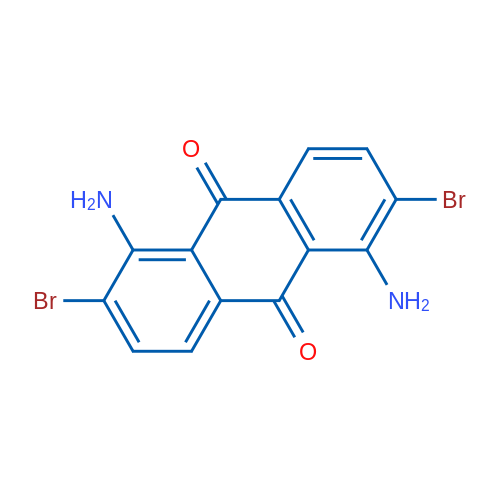 1,5-二氨基-2,6-二溴-9,10-蒽二酮 结构式