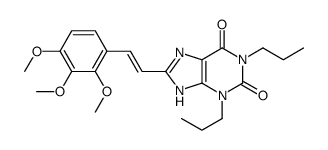 (E)-1,3-二丙基-8-(2,3,4-三甲氧基苯乙烯基)-3,7-二氢-1H-嘌呤-2,6-二酮 结构式