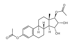 雌甾-1,3,5(10)-三烯-3,15α,16α,17β-四醇-3,17-二醋酸酯 结构式