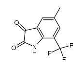 5-甲基-7-(三氟甲基)-1H-吲哚-2,3-二酮 结构式