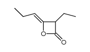 3-乙基-4-亚丙基-2-氧杂环丁酮 结构式