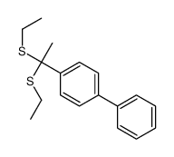4-[1,1-双(乙硫基)乙基]-1,1'-联苯 结构式