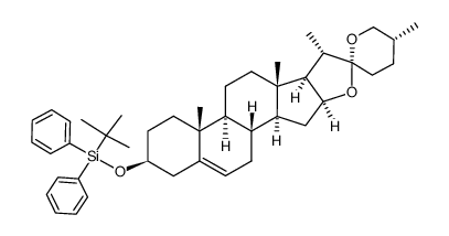 Spirost-5-ene, 3-[[(1,1-dimethylethyl)diphenylsilyl]oxy]-, (3β,25R)- 结构式