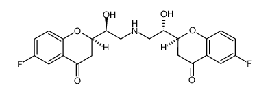 4H-1-Benzopyran-4-one, 2,2'-[iminobis[(1S)-1-hydroxy-2,1-ethanediyl]]bis[6-fluoro-2,3-dihydro-, (2R,2'S)- (9CI) 结构式