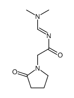 (E)-N-((二甲氨基)亚甲基)-2-(2-氧代吡咯烷-1-基)乙酰胺 结构式