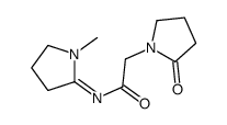1-Pyrrolidineacetamide, N-(1-methyl-2-pyrrolidinylidene)-2-oxo- 结构式
