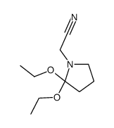 1-Pyrrolidineacetonitrile, 2,2-diethoxy- 结构式