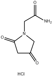 2,4-二氧代吡咯烷-1-乙酰胺盐酸盐 结构式