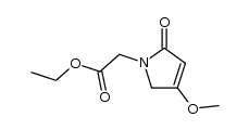 1H-Pyrrole-1-acetic acid, 2,5-dihydro-4-methoxy-2-oxo-, ethyl ester 结构式